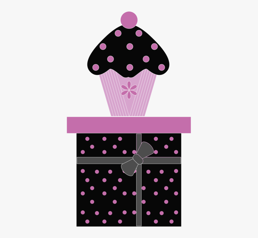 Pink,polka Dot,magenta - Black And Pink Dotted Gift Box Vector, Transparent Clipart