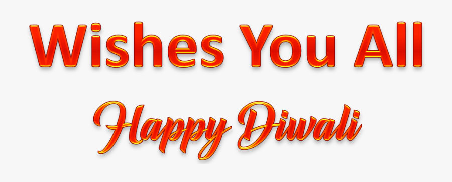 Wishes You All Happy Diwali Png Clipart Background - Wish You Happy Diwali Png Text, Transparent Clipart