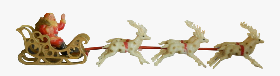 Sleigh Clipart Christmas Sleigh Ride - Santa And Reindeer Diy Decoration, Transparent Clipart