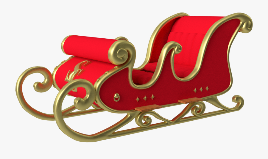 Santa Sleigh No Background - Transparent Santa Sleigh Png, Transparent Clipart