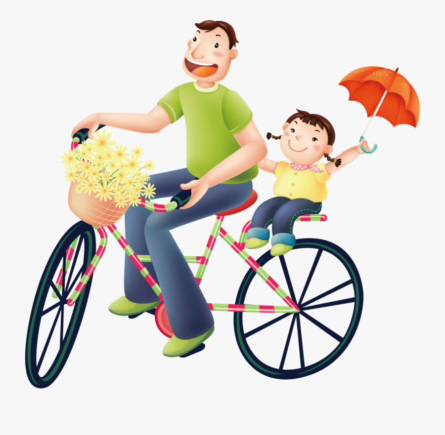 Father Birthday Wish And Cycling Transprent Png Clipart - 父親 節 付 清 節, Transparent Clipart