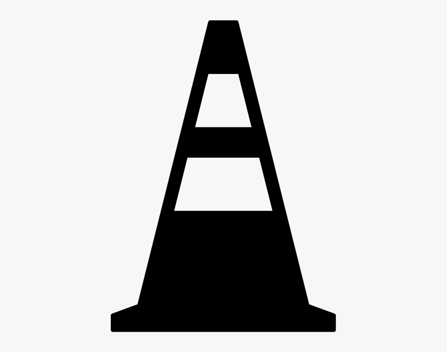 Traffic Cone Black And White - Traffic Cone, Transparent Clipart