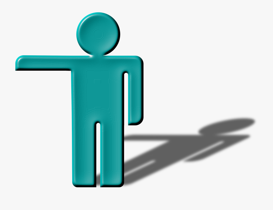 Shadow Man Hand Left Clip Arts - Shadow Of A Stick Person, Transparent Clipart