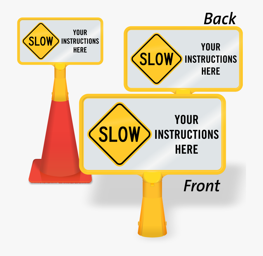 Cone Clipart Safety Cone - Traffic Cone Sign Holder, Transparent Clipart