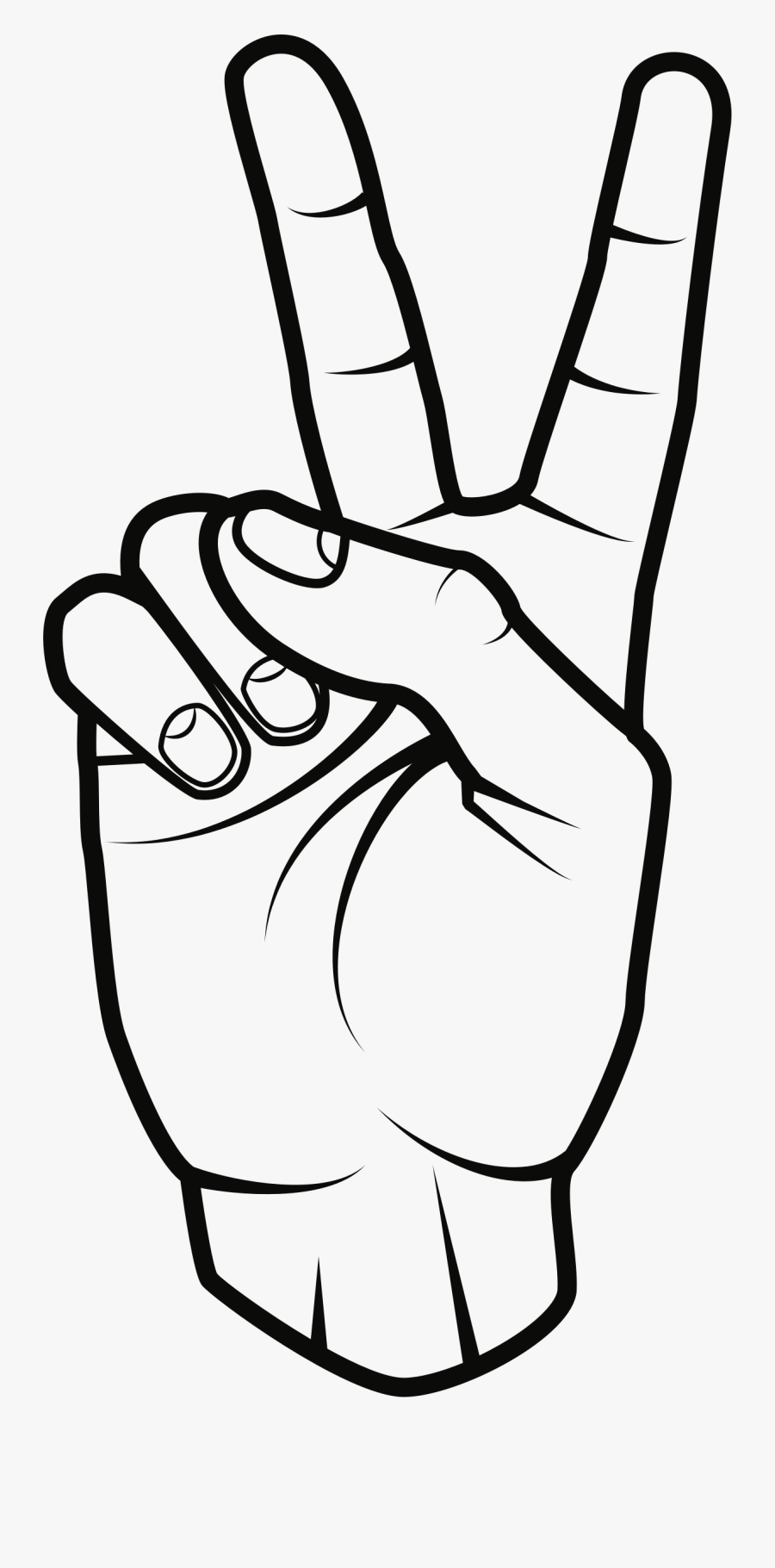 Peace Sign Hand Png - Clip Art Peace Sign Hand, Transparent Clipart