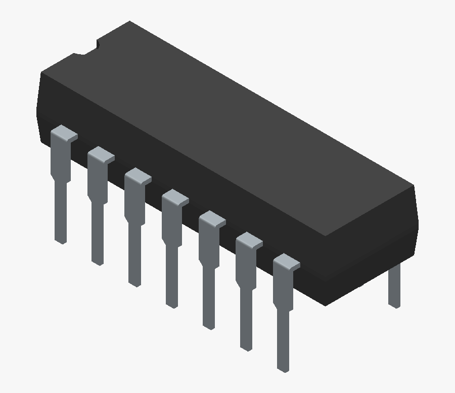 Transparent Traffic Cone Clipart Black And White - Dual Inline Package Dip Png, Transparent Clipart