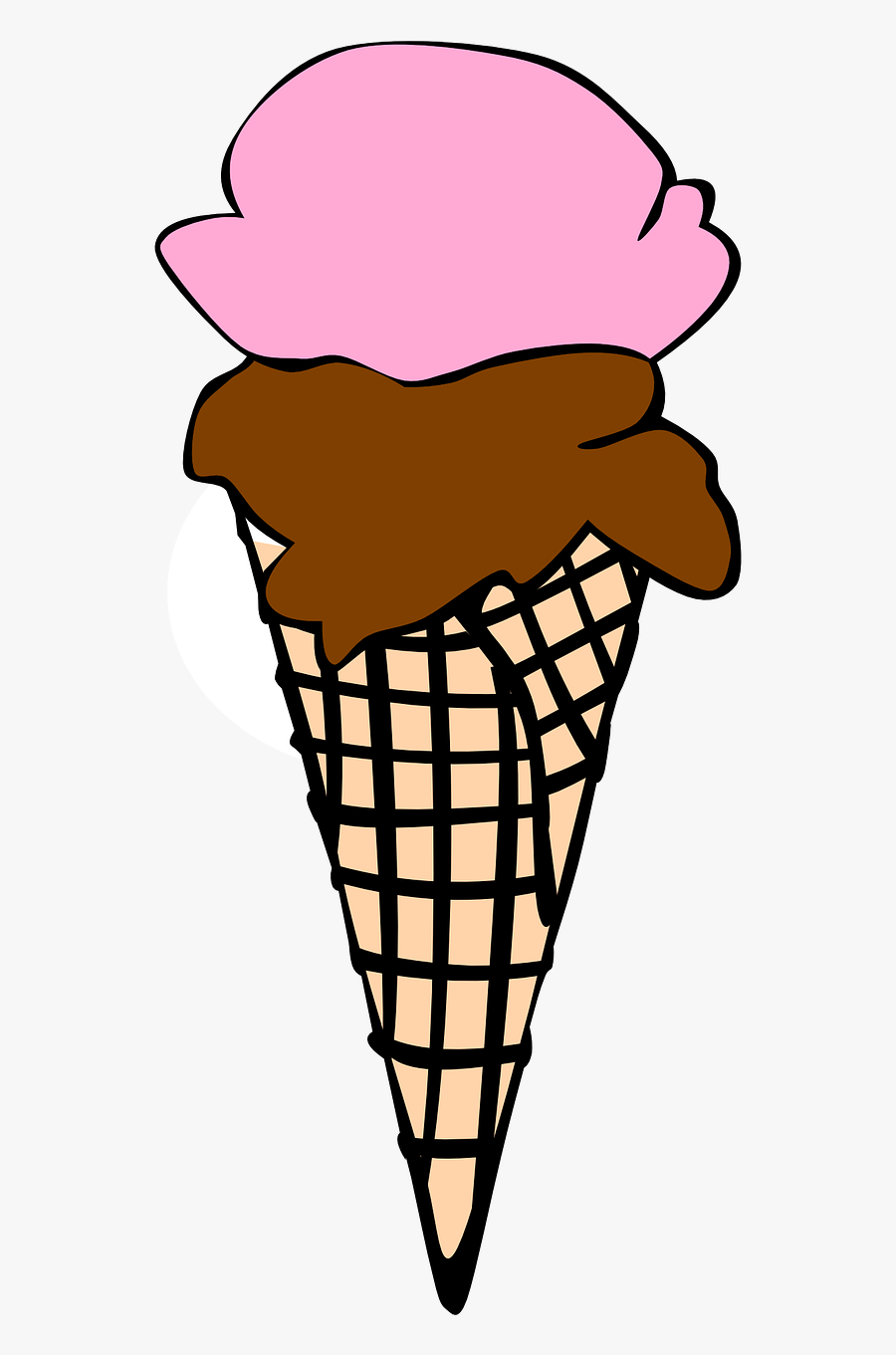 Black And White Transparent Background Ice Cream Clipart, Transparent Clipart