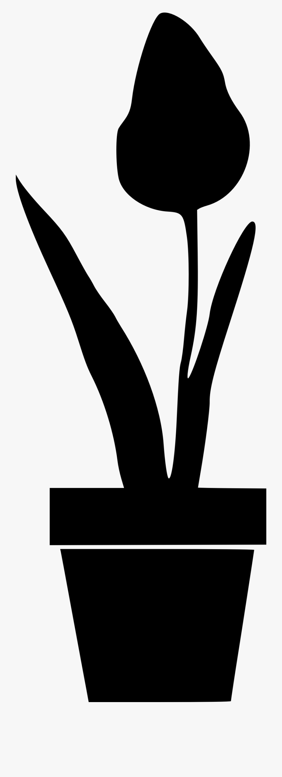 This Free Icons Png Design Of Potted Plant - Potted Plant Silhouette Transparent, Transparent Clipart