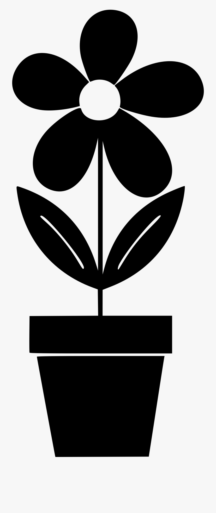 Potted Plant Clip Arts - Potted Plant Silhouette Clip Art, Transparent Clipart