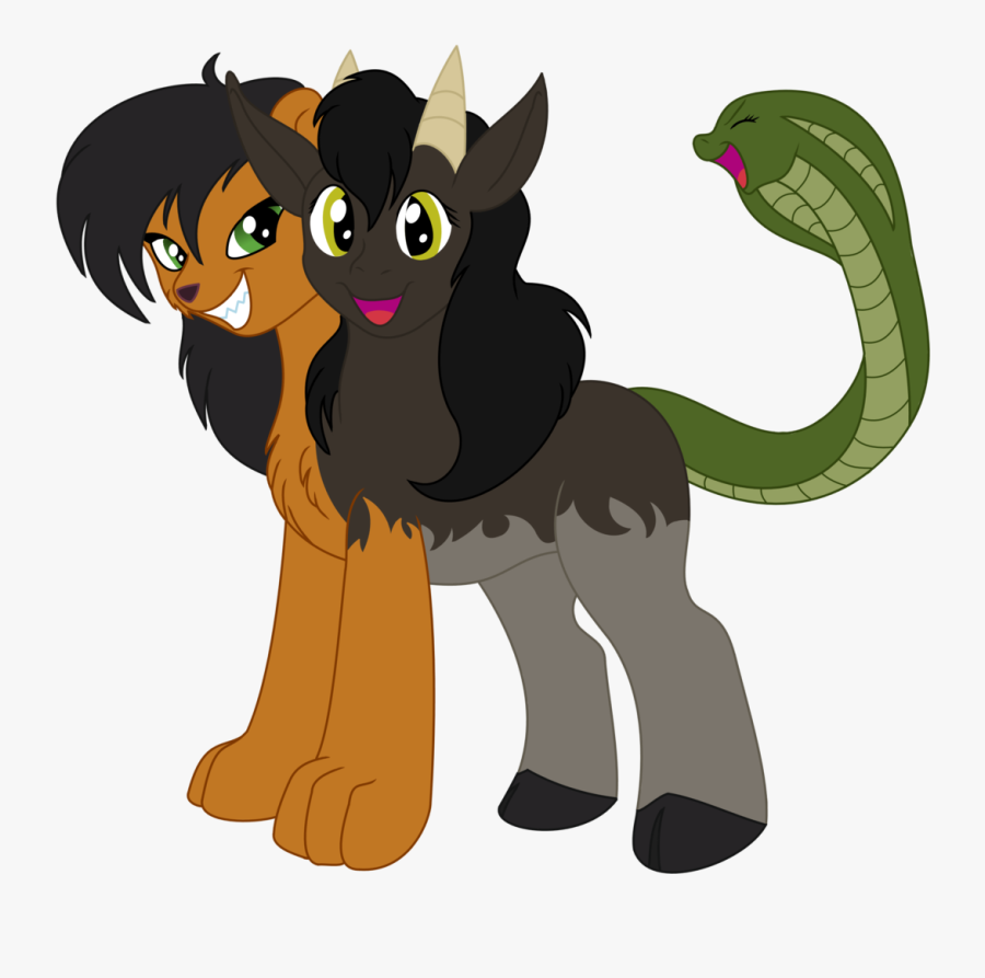 Transparent Table Manners Clipart - Female Chimera My Little Pony, Transparent Clipart
