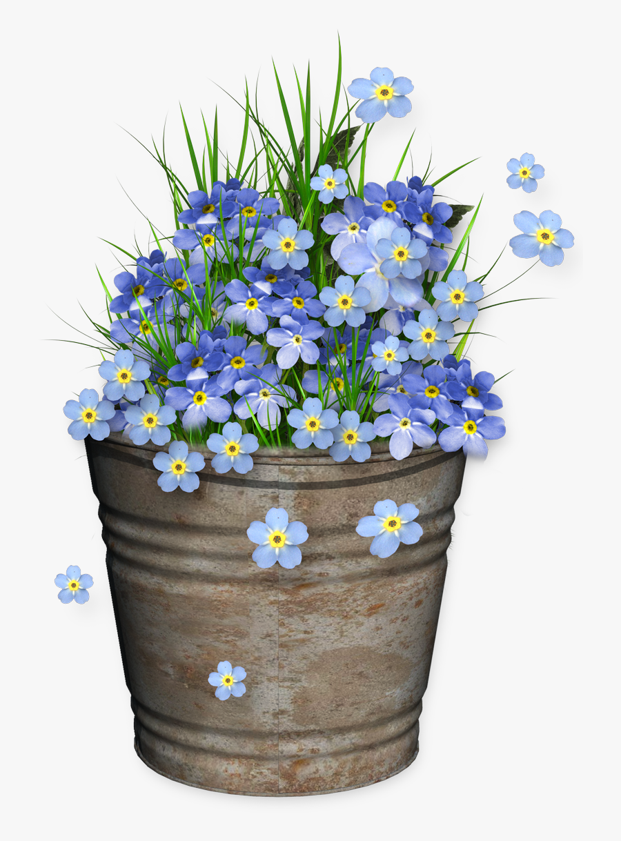 Cheyokota Digital Scraps Spring Garden Pinterest - Bucket Of Flowers Clip Art, Transparent Clipart