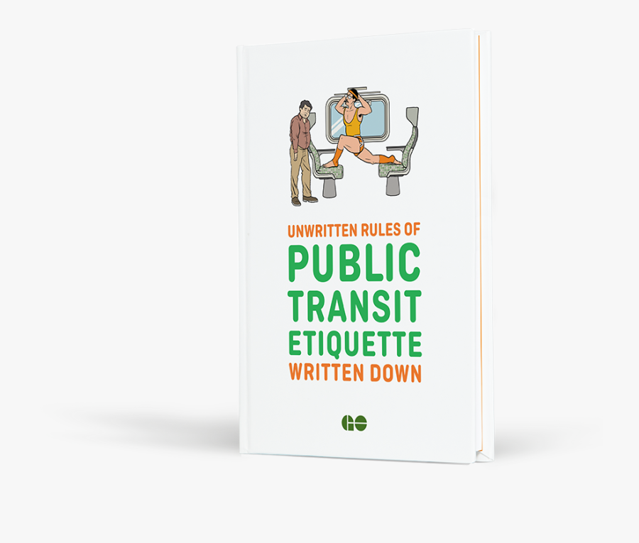 Illustration Of A Book Cover Reading "unwritten Rules - Public Transport Etiquette Book, Transparent Clipart