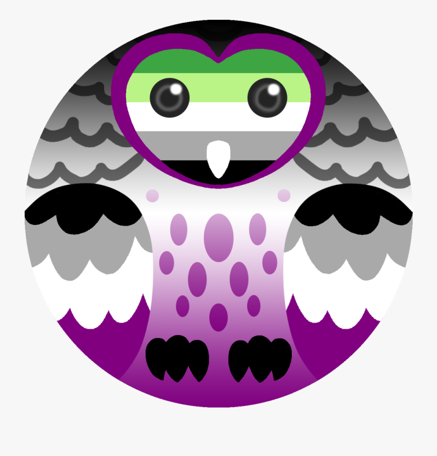 Owl Reading Book Clipart - Asexuality Panromantic, Transparent Clipart