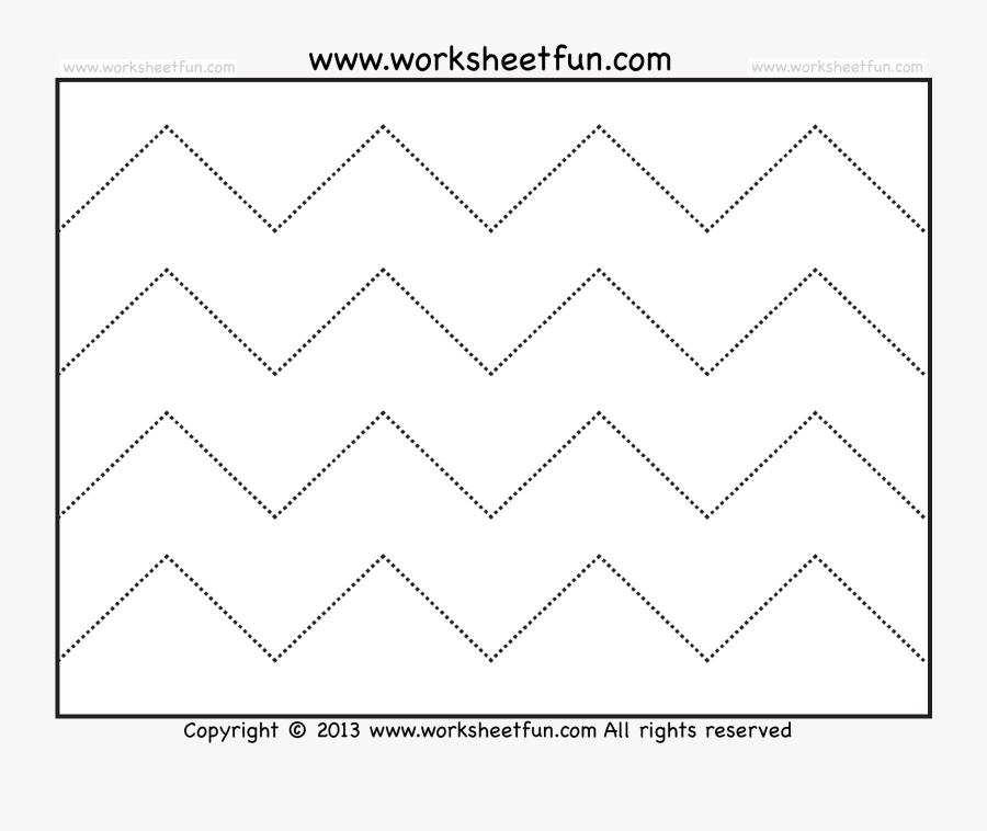 Zig Zag Line Tracing - Line Art, Transparent Clipart