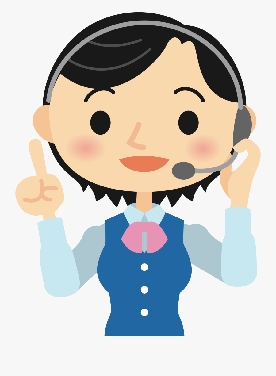 Female Centre Worker Big - Call Center Agent Vector Png, Transparent Clipart