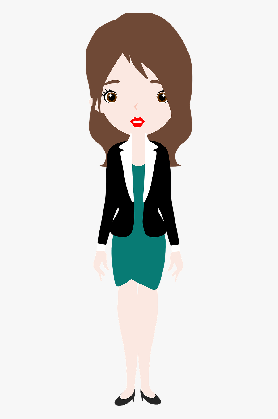 High Heels At Work - Woman Cartoon Png, Transparent Clipart