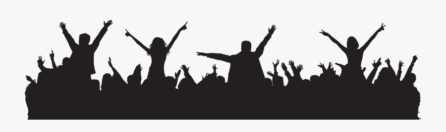Silhouette Dance Party Clip Art - People Party Silhouette Png, Transparent Clipart