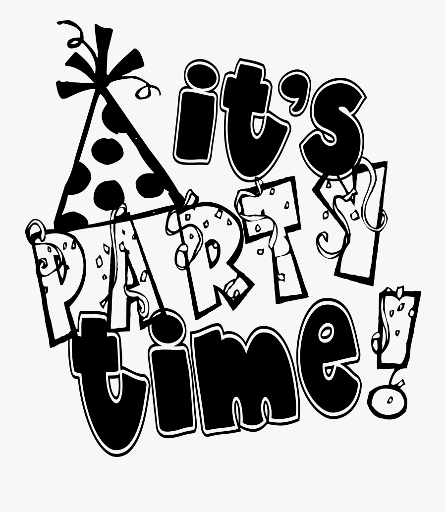 Its Party Time Kids, Transparent Clipart