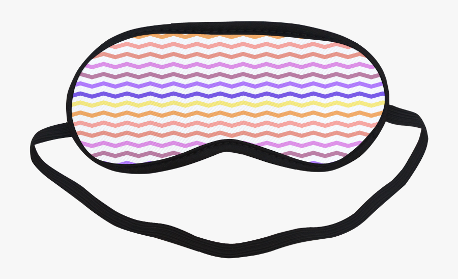 Colorful Zig Zag Pattern Chevron White Sleeping Mask - Cherry Blossom Sleep Mask, Transparent Clipart
