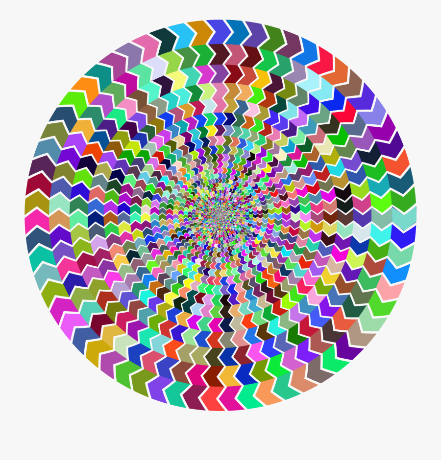 Prismatic Zig Zag Illusion Vortex 2 Clip Arts - Galaxy Clock Png, Transparent Clipart