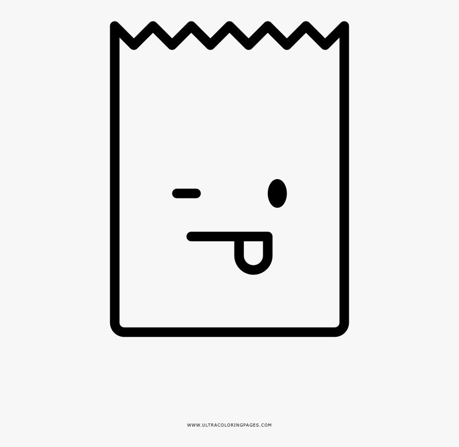 Paper Bag Coloring Page Ultra Coloring Pages Ties The, Transparent Clipart
