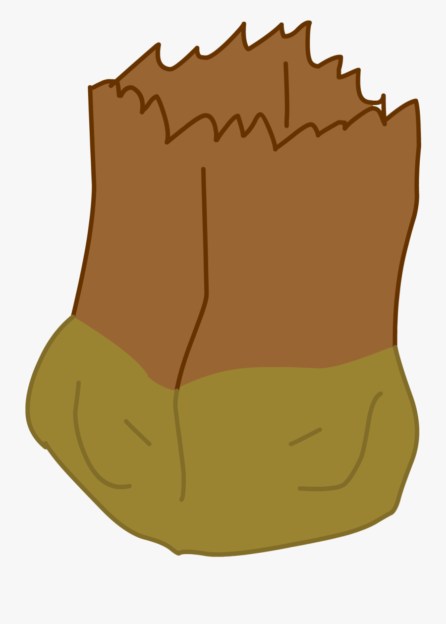 Transparent Corpse Clipart - Bfdi Barf Bag Paper Bag, Transparent Clipart