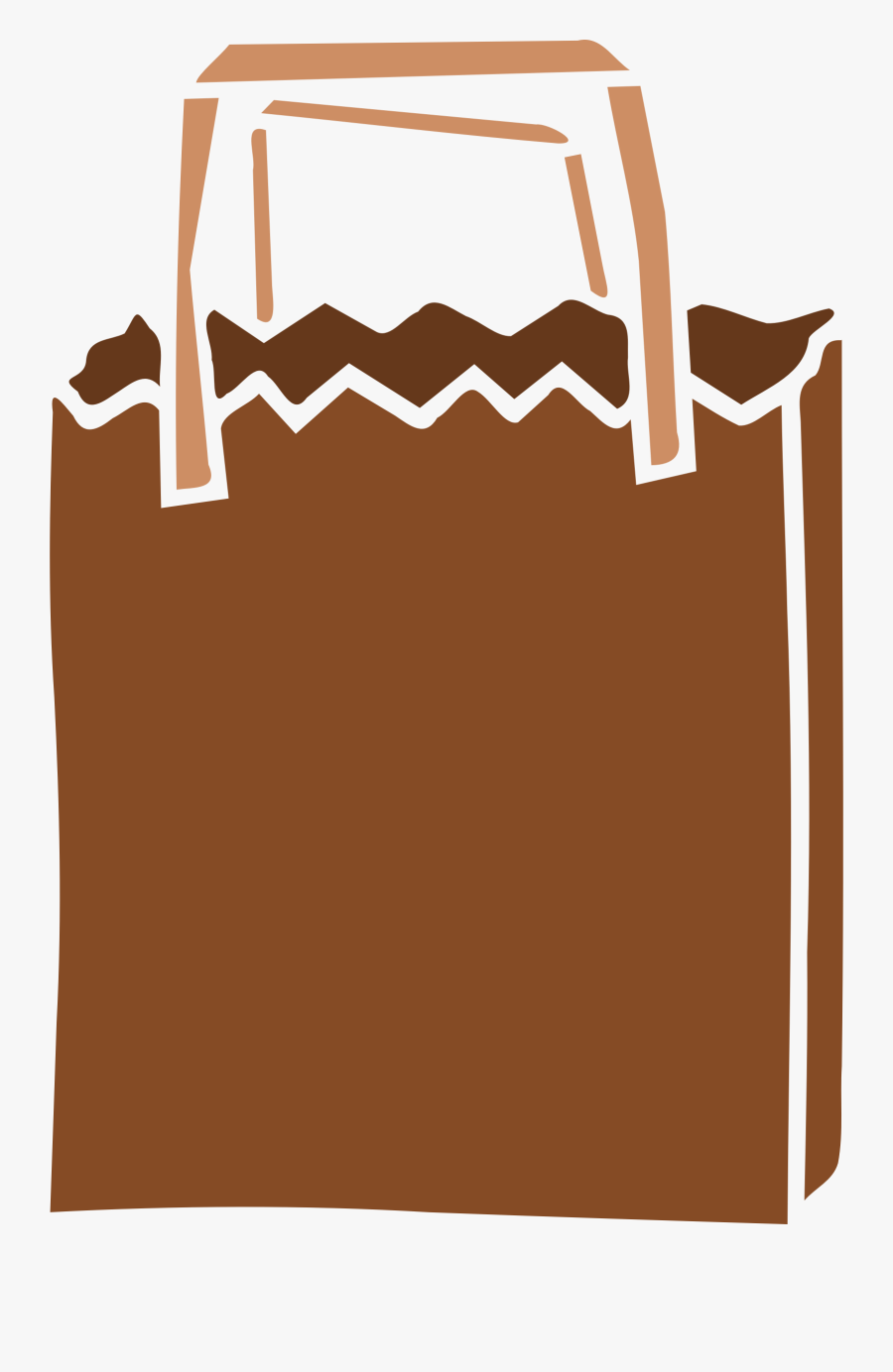 Brown Paper Bag Clip Art - Brown Paper Bag Svg, Transparent Clipart