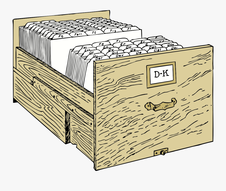 File Cabinet Drawer - Drawing Of Card Catalog, Transparent Clipart