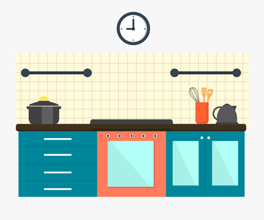 Table Kitchen Cabinet Furniture - Kitchen Cabinet Clipart Png, Transparent Clipart