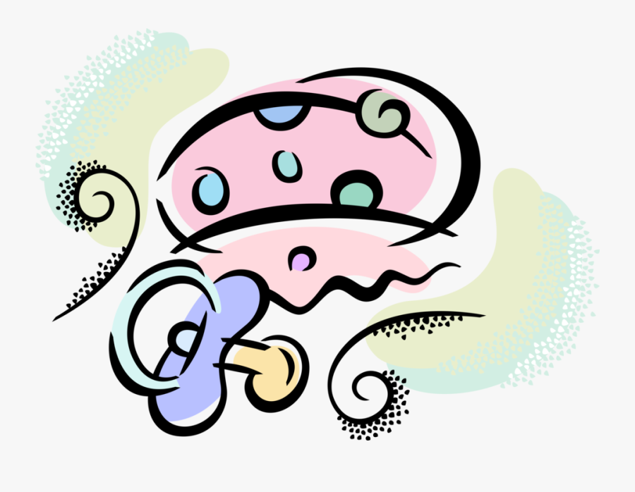 Vector Illustration Of Newborn Infant Baby Pacifier, Transparent Clipart