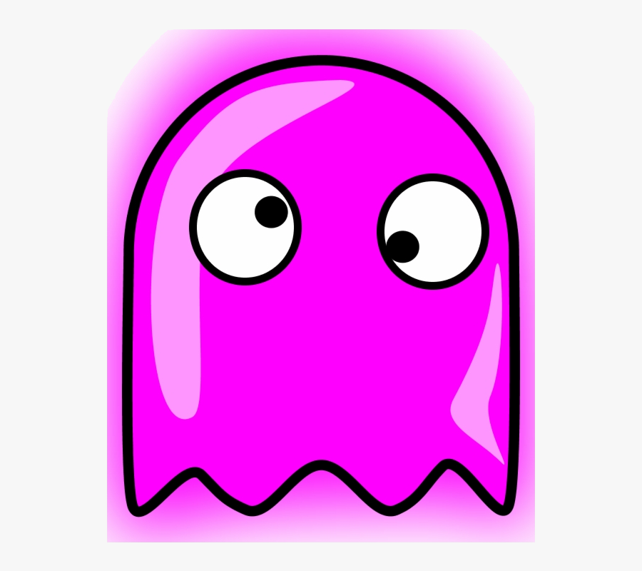 Pacman Ghost Blue Pinky Pac Man Free Images Clipart - Ghost Pinky Pac Man, Transparent Clipart