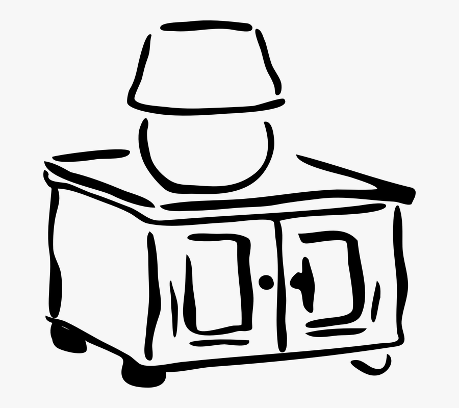 Lamp, Cabinet, Commode, Furniture, Retro, Vintage - Lamp On The Cabinet Clipart, Transparent Clipart