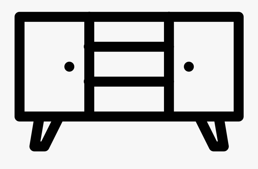 Furniture Clipart Tv Cabinet - Sideboard Icon, Transparent Clipart