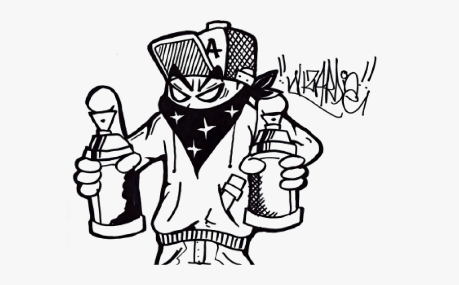 Drawn Graffiti Guy - Graffiti Spray, Transparent Clipart