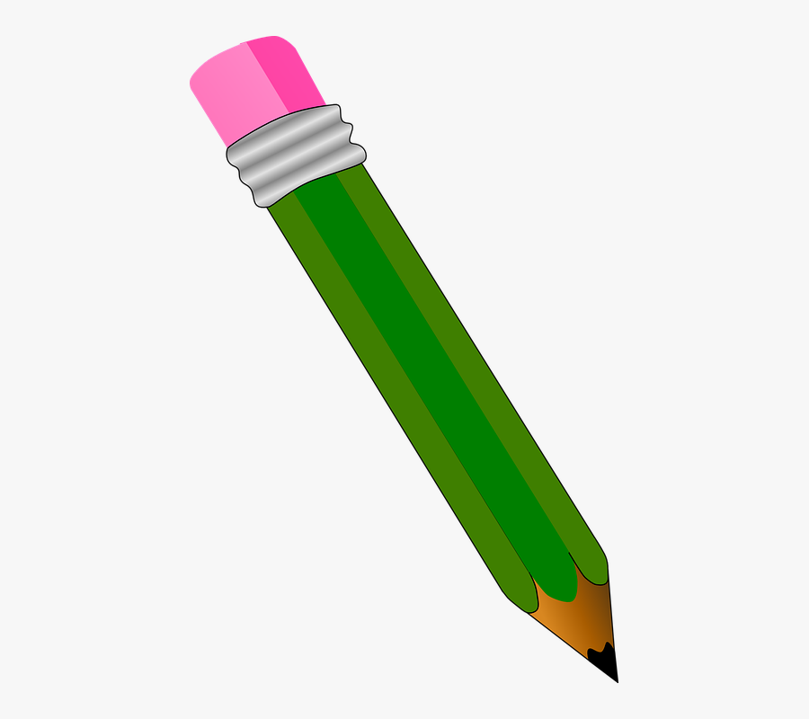 Pencil, Pen, Write, School, Office, Green - Bút Chì Vector, Transparent Clipart