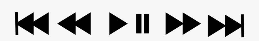 Play Pause Next Previous Icons, Transparent Clipart
