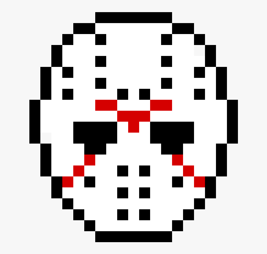 Friday The 13th Mask - Jason Voorhees Pixel Art, Transparent Clipart