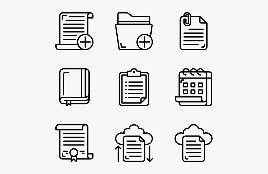 Documents - Big Data Icon Free, Transparent Clipart