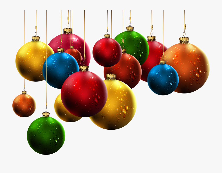Christmas Balls Background Png, Transparent Clipart