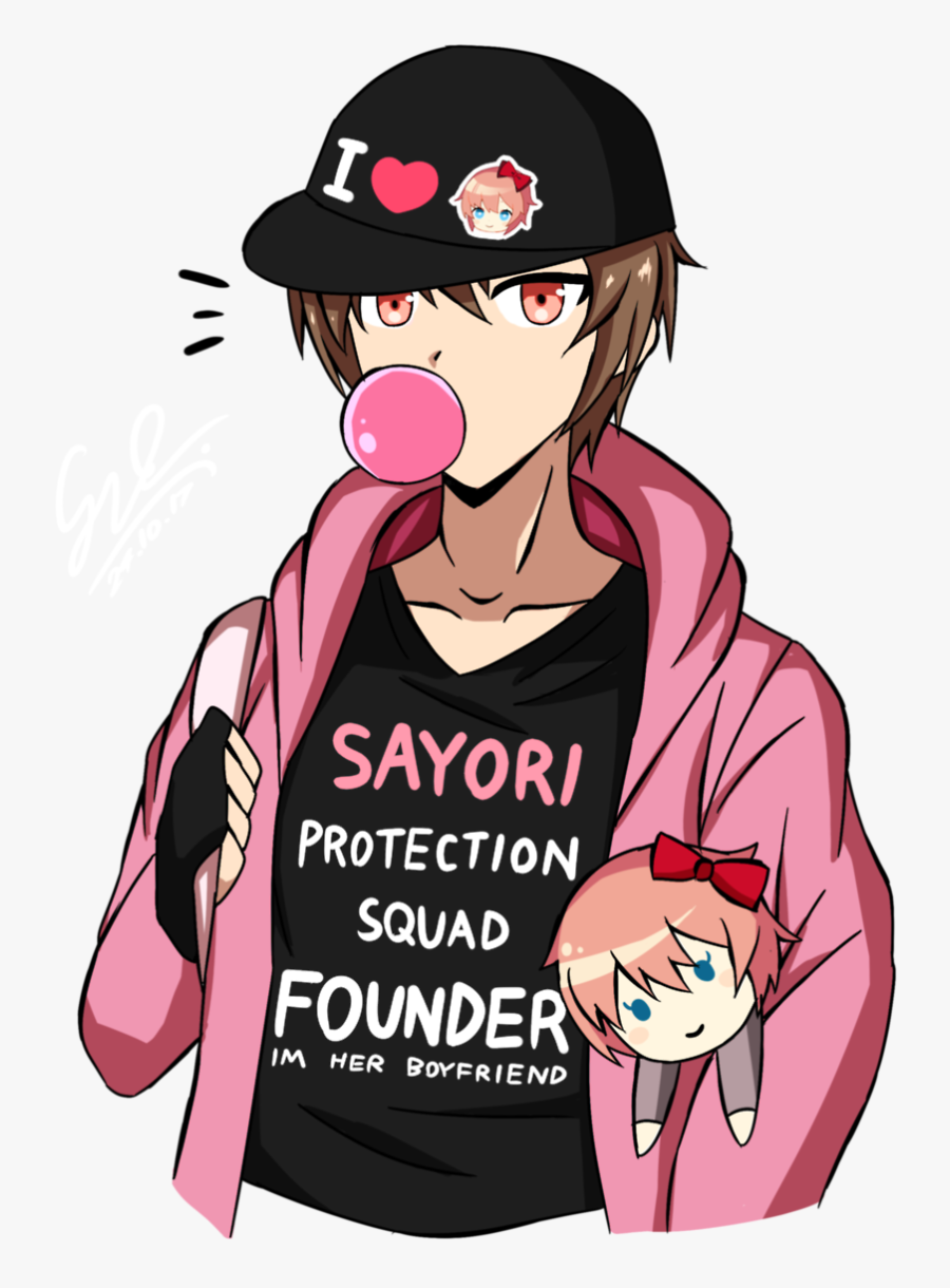 Http - //i - 4cdn - Org/vg/1511152633537 Randal - Doki - Ddlc Sayori Protection Squad, Transparent Clipart