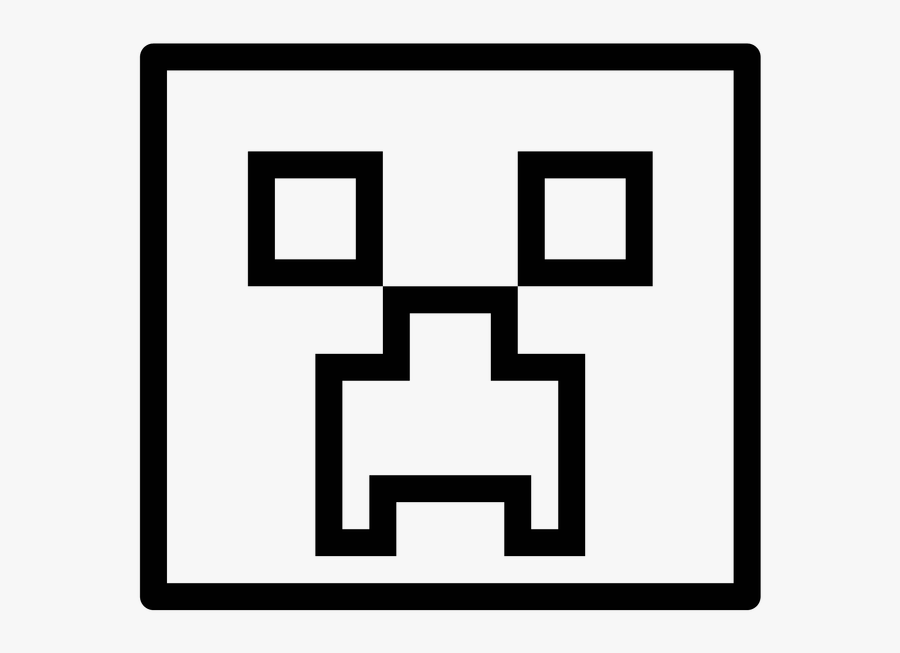 Transparent Minecraft Creeper Clipart - Black And White Munecraft Creeper, Transparent Clipart