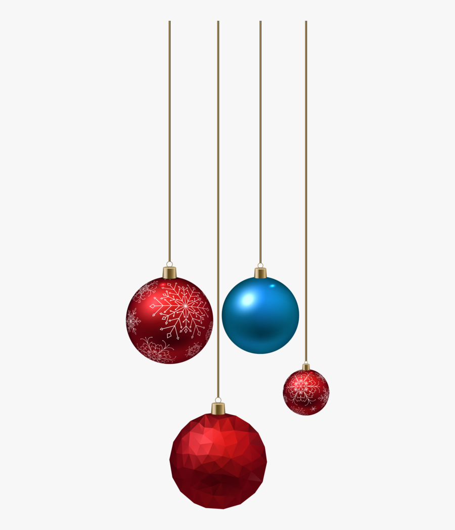 Blue And Red Christmas Ball Png Clipart - Christmas Balls Transparent Background, Transparent Clipart