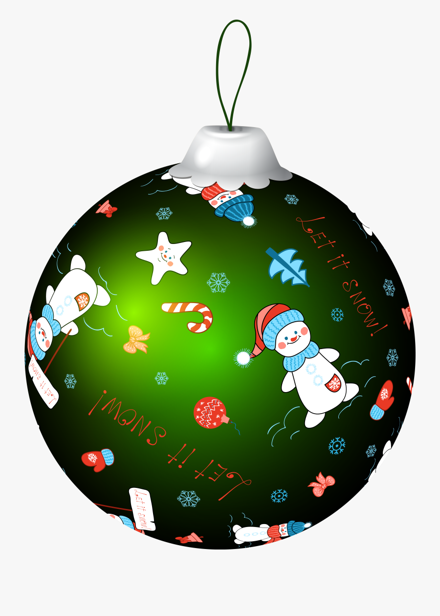 Green Christmas Ball With - Cute Clipart Christmas Tree Ball, Transparent Clipart