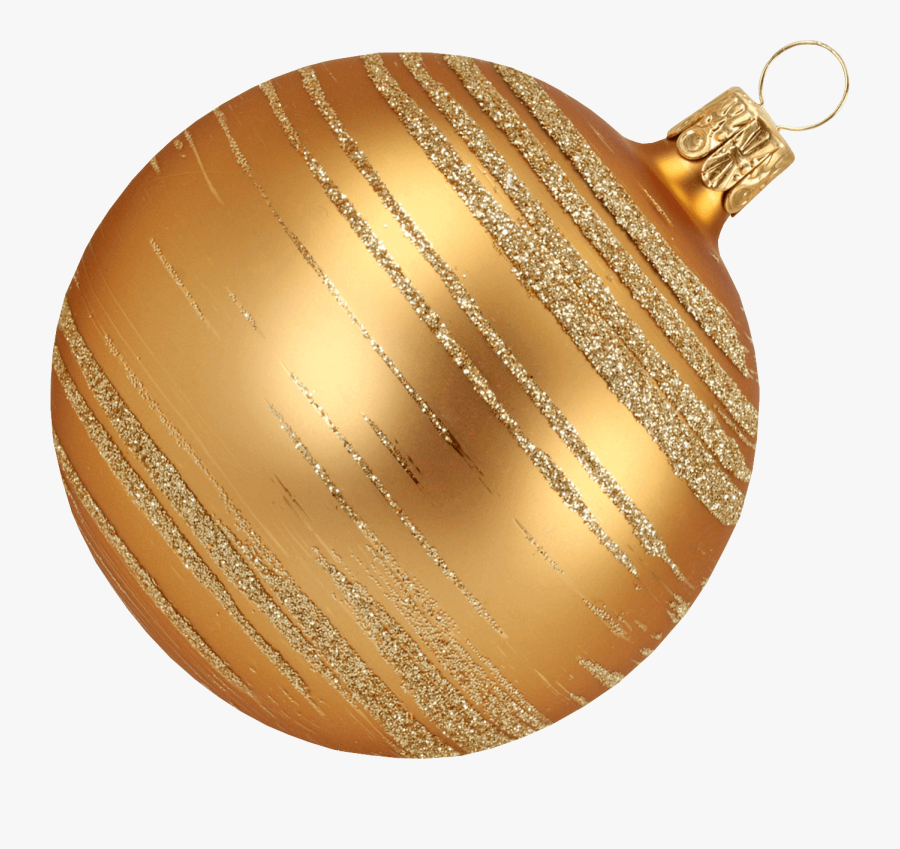 Gold Christmas Ball Toy Png Image Clipart Image - Gold Christmas Ball Png, Transparent Clipart