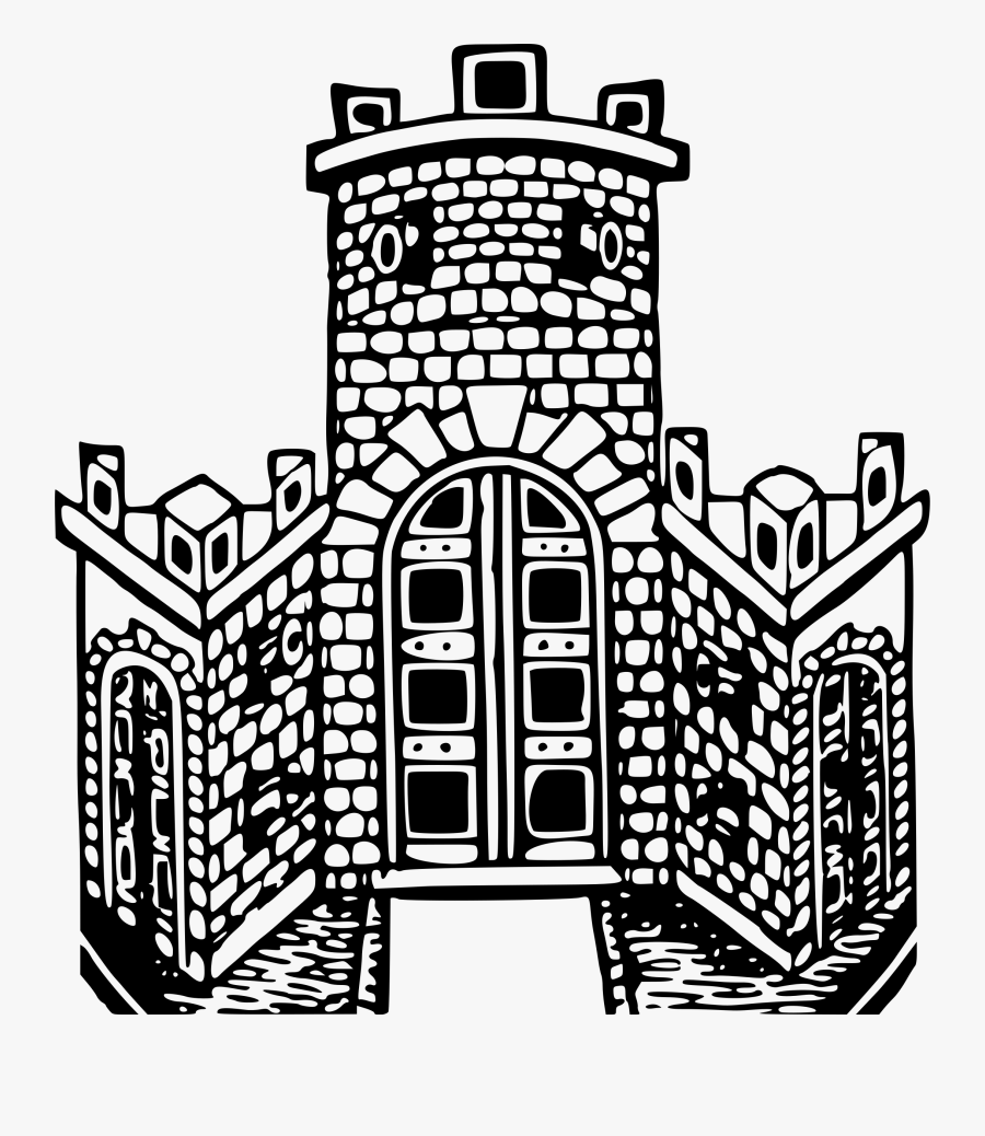 Stylised Castle Clip Arts - Fort Black And White, Transparent Clipart