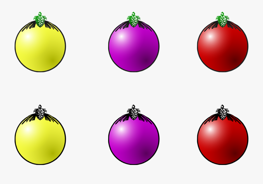 Christmas, Ornaments, Balls, Glass, Red, Pink, Violet - Enfeite Bola De Natal Png, Transparent Clipart