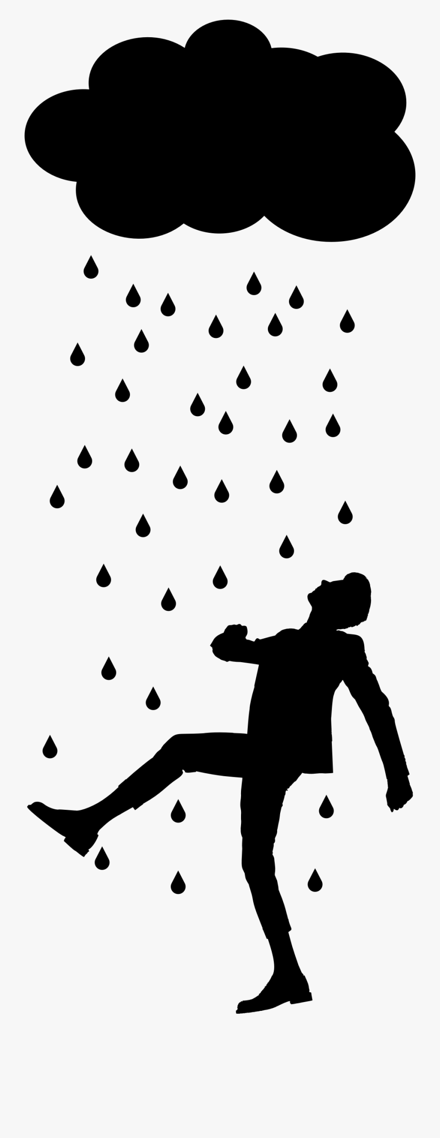 Singing In The Rain Png Clipart , Png Download - Black Shadow Rain Png, Transparent Clipart