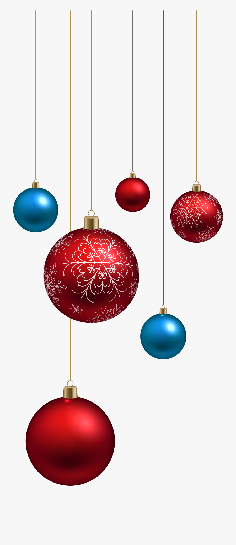 Red And Blue Christmas - Christmas Ornament, Transparent Clipart