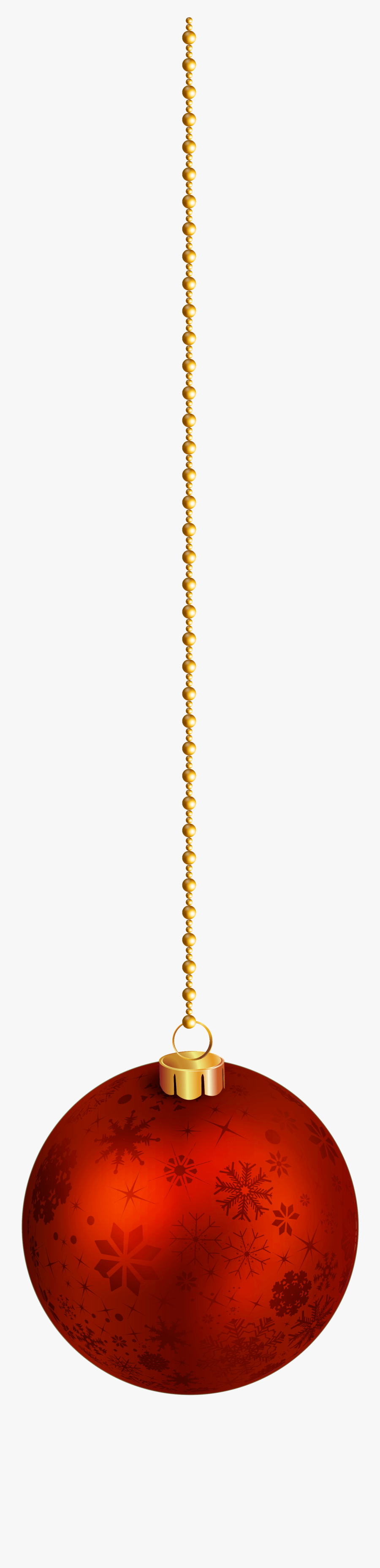 Hanging Red Christmas Ball Png Clipart Image - Chain, Transparent Clipart