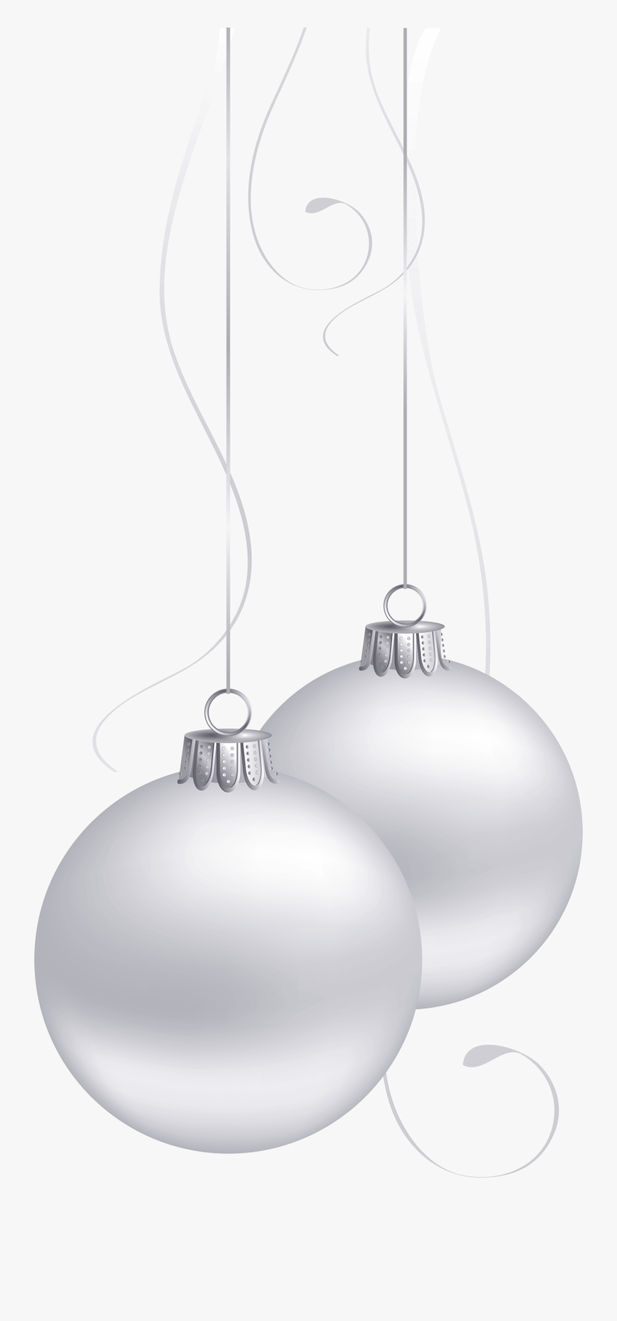 Gray Ball Christmas Png Image - Esferas Navideñas Blancas Png, Transparent Clipart